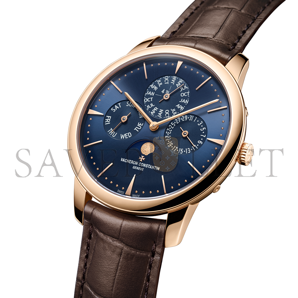 vacheron Co*sta*t*n patrimony perpetual calendar ultra-thin 41 mm pink gold watch 43175/000r-b519